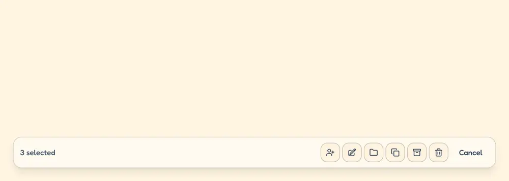 Bulk actions