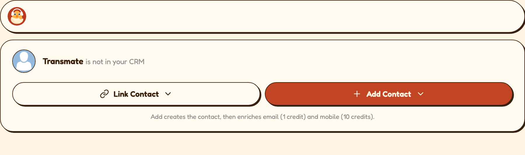 Not in CRM injection panel
