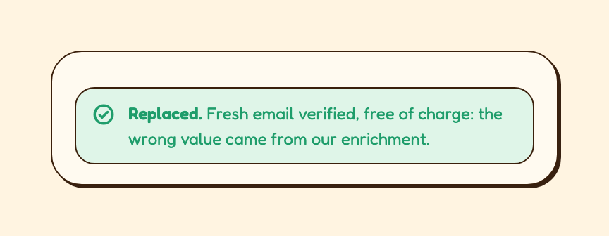 enriched notification - free replacement